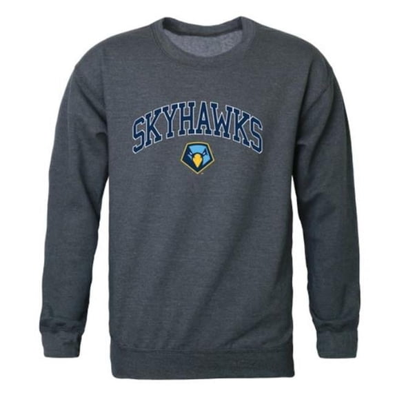 Point University Skyhawks Campus Crewneck Sweatshirt, Heather Charcoal - Small