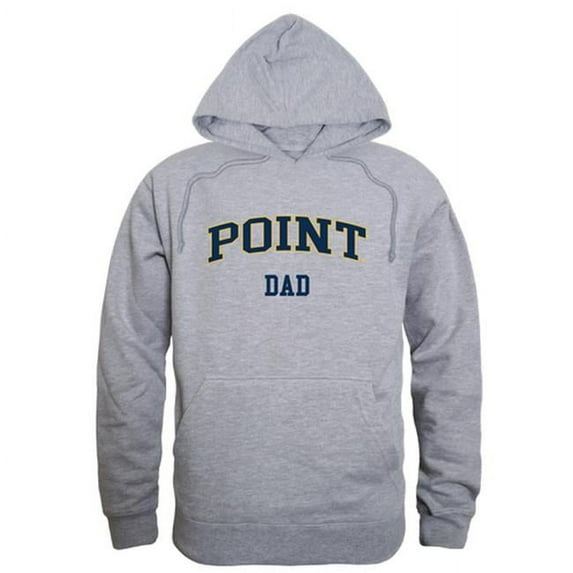 Point University Skyhawks Dad Hoodie, Heather Grey - Large