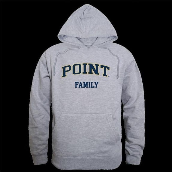 Point University Skyhawks Family Hoodie, Heather Grey - Extra Large