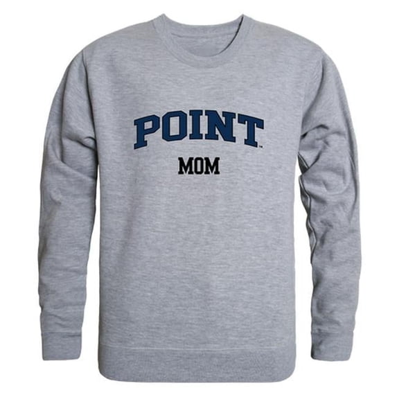 Point University Skyhawks Mom Crewneck Sweatshirt, Heather Grey - Large