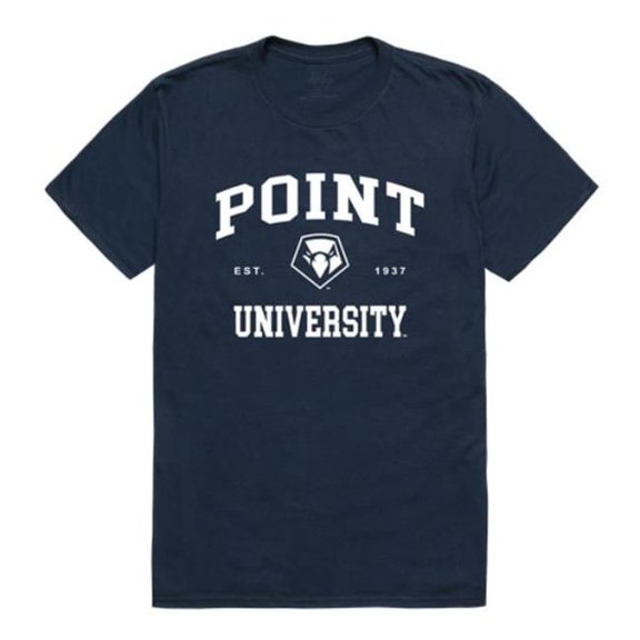 Point University Skyhawks Seal College T-Shirt, Navy - Extra Large