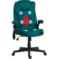 thumbnail image 1 of Point Vibrating Massage Office Chair with Heat, Velvet High Back Executive Office Chair with Reclining Backrest, Padded Armrests and Remote, 1 of 18