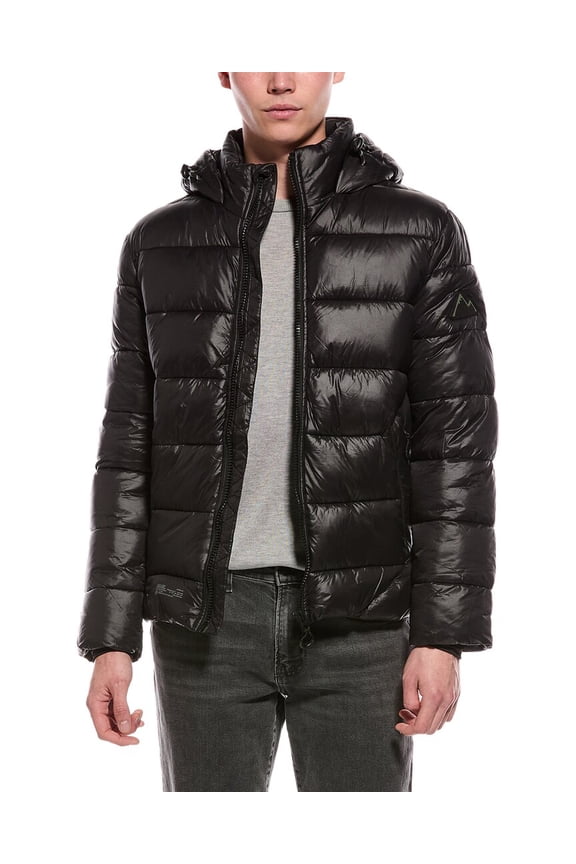 Point Zero mens Midweight Puffer Coat, s, Black