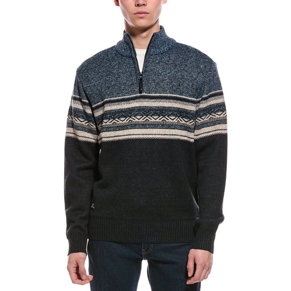 Point Zero mens  Semi Fit 1/4-Zip Mock Neck Sweater, m, Blue