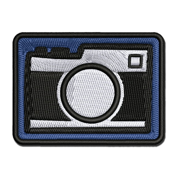 Point and Shoot Camera Photography Applique Multi-Color Embroidered Hook & Loop Patch - 3.5 Inch Large