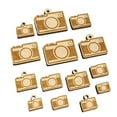thumbnail image 1 of Point and Shoot Camera Photography Wood Mini Charms Shapes DIY Craft Jewelry - With Hole - 18mm (17pcs), 1 of 7