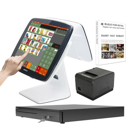Point of Sale System Cash Register Touch POS for Convenience, Flowers Shop, Book, Pharmacy, Clothes, Service Repair Other Retail Stores