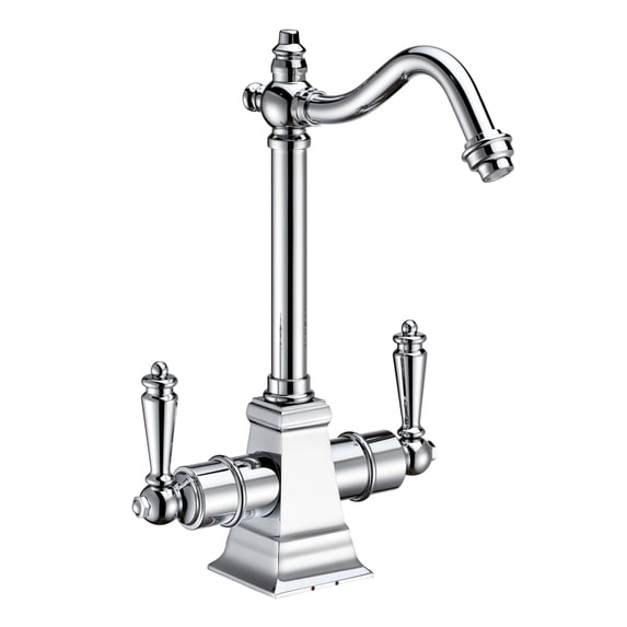 Point of Use Instant Hot/Cold Water Drinking Faucet with Traditional Swivel Spout - Polished Chrome