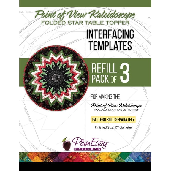 Point of View Kaleidoscope Folded Star Interfacing Template Refill 3pk