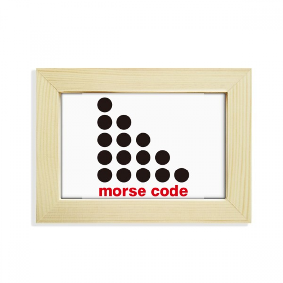 Point-to-point Representation Morse Code Desktop Decorate Photo Frame Picture Art Painting 5x7 inch