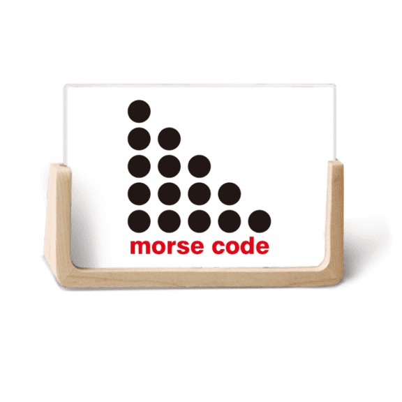 Point-to-point Representation Morse Code Photo Wooden Photo Frame Tabletop Display