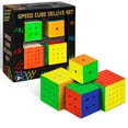 thumbnail image 1 of PointGames Speed Cube Set 4 Pack, 2x2 3x3 4x4 5x5 Beginner to Master, Smooth Turning, Magic 3D Puzzle Cube Game, Development Stimulating Toys, Brain Teaser Puzzles, Bundle Set, 1 of 7