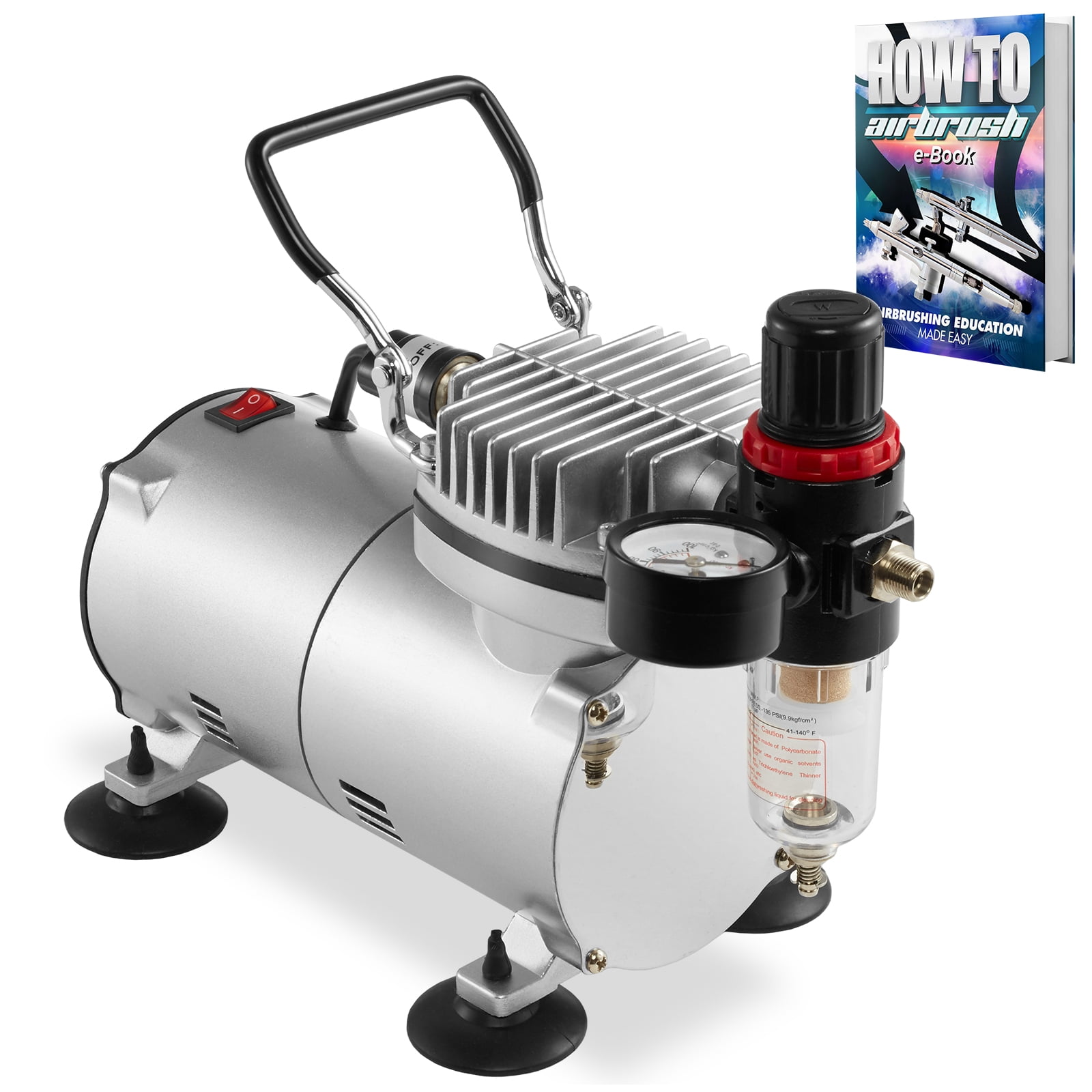 Value Air AS-186 1/6 HP Airbrush Compressor w/ air tank, regulator and  moisture trap.