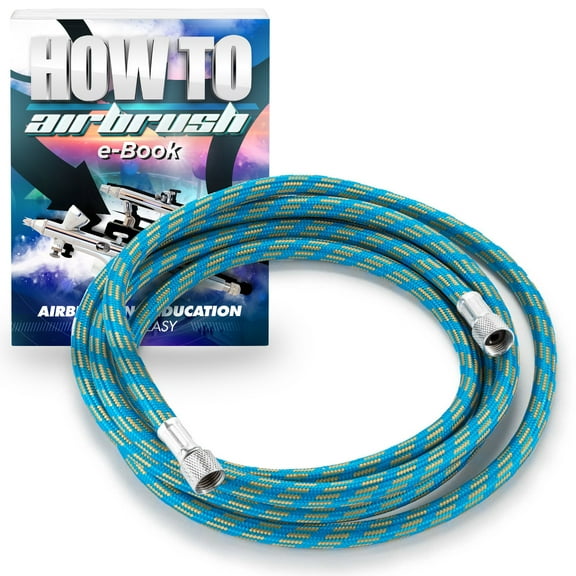 PointZero 6 ft. Braided Airbrush Air Hose 1/8 in. - 1/8 in. BSP