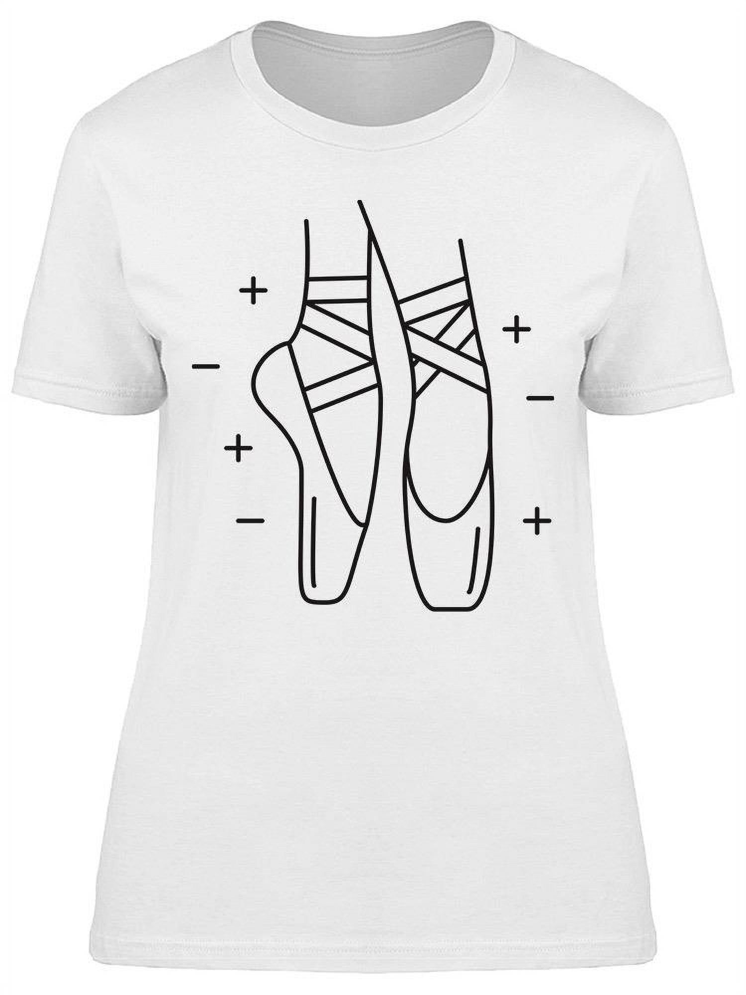 Pointe Shoes Design TShirt Women Image by Shutterstock, Female Large