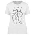 thumbnail image 1 of Pointe Shoes Line Drawing T-Shirt Women -Image by Shutterstock, Female Large, 1 of 2
