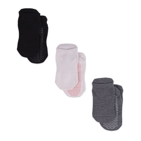 Pointe Studio Women's Grip Sock 3 Pack - The Union Grip Pack, Size Medium / Large for Pilates, Barre, and Yoga