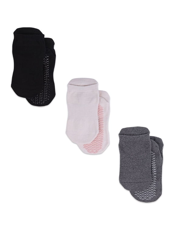 Pointe Studio Women's Grip Sock 3 Pack - The Union Grip Pack, Size Medium / Large for Pilates, Barre, and Yoga
