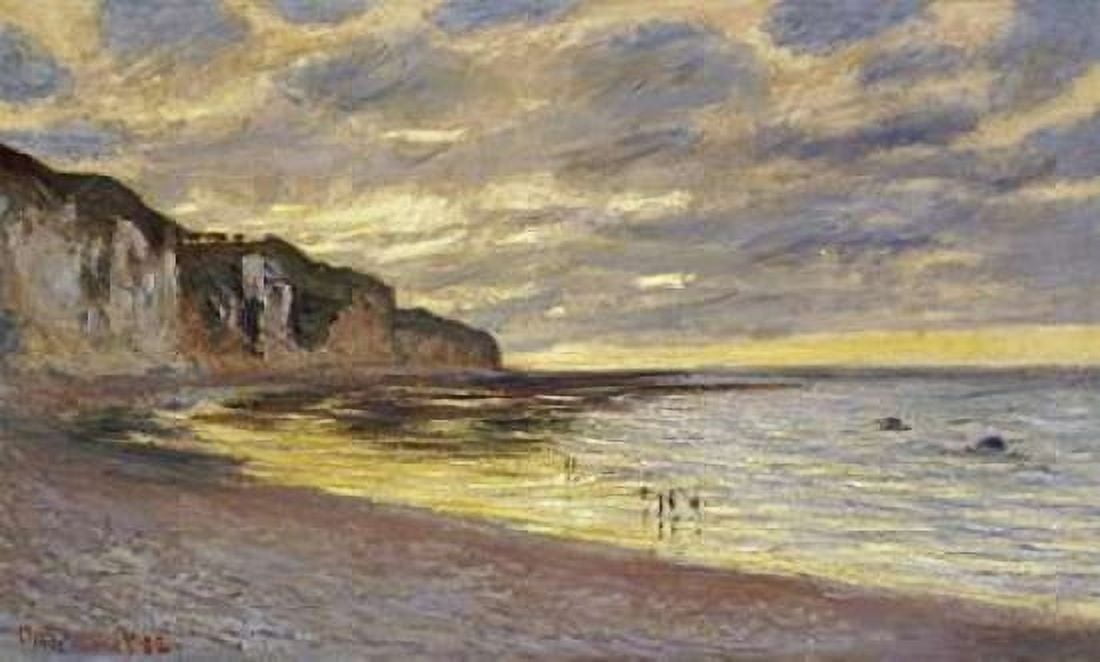Pointe de Lailly maree basse Canvas Art - Claude Monet (12 x 18)
