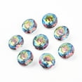 thumbnail image 1 of Pointed Back Back Plated Glass Rhinestone Cabochons Grade A Faceted Flat Round Vitrail Medium 10x5mm, 1 of 2