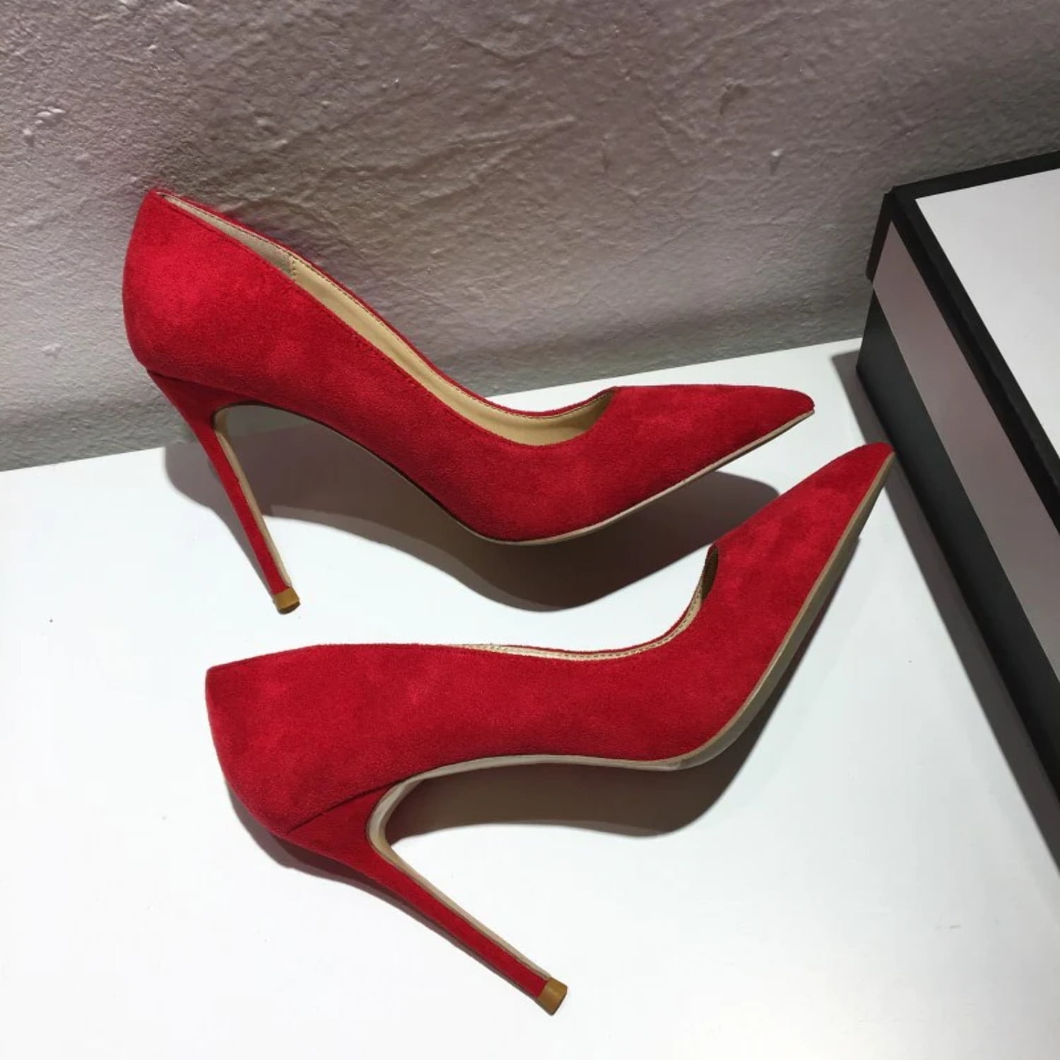 orange christian louboutin heels