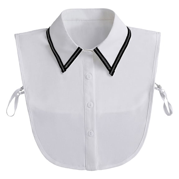 Pointed Detachable Collar | Chic Accessory for Blouses, Sweaters & Vintage Fashion Under 5$, Hontri Women's Collar False Collar Shirt Sweater with , White, One Size