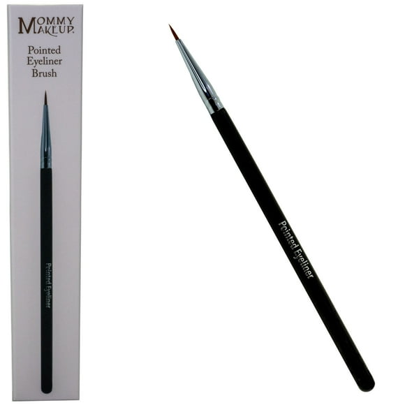 Pointed Eyeliner Brush - Ultra Fine Premium Synthetic Vegan Bristles for Gel, Cream, Liquid Eye Liner by Mommy Makeup