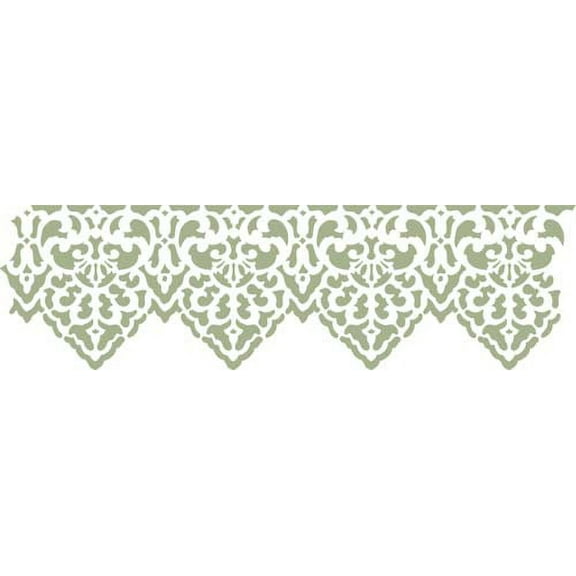 Pointed Lace Border Wall Stencil SKU #3426 by Designer Stencils