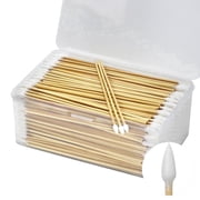 PINGMIC Pointed Cotton Swabs with 100% Pure Cotton Tips, Pointed and Low-Lint, 500 Count