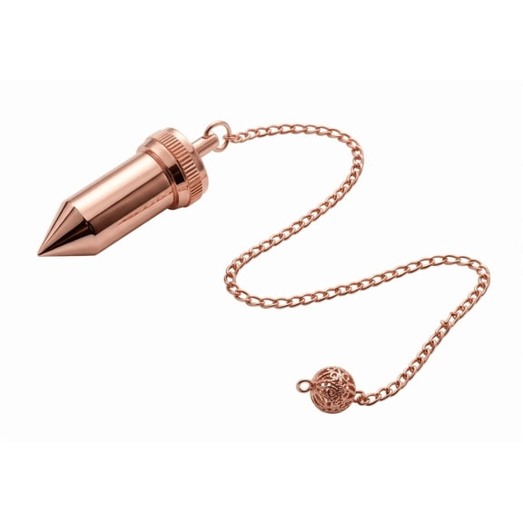 Pointed Pencil Design Copper Metal Cone Shape Openable Dowsing Pendulum For Divination & Spiritual Energy