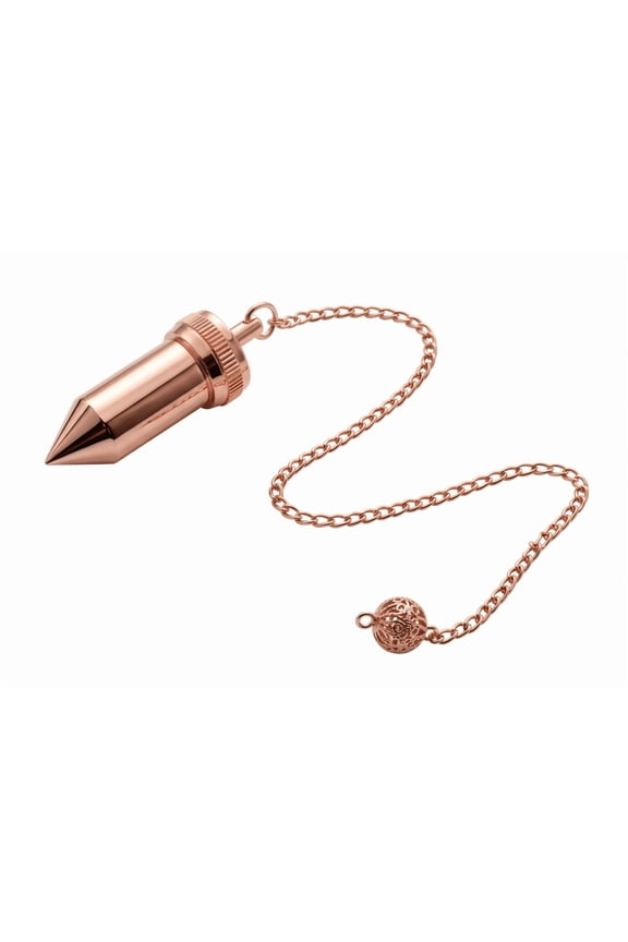 Pointed Pencil Design Copper Metal Cone Shape Openable Dowsing Pendulum For Divination & Spiritual Energy