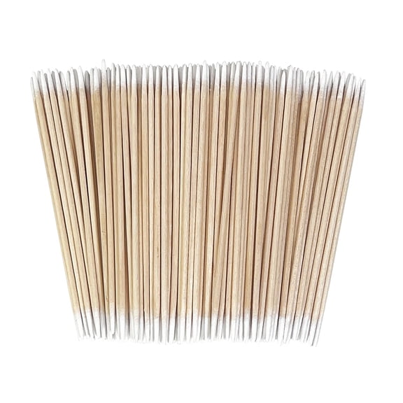 Pointed Tip Cotton Swabs, 200 Pcs, FSC Certified Wooden Sticks | 4 Inch Micro Cotton Bud, Mini Precision Applicators for Nail Polish Clean, Microblading, Makeup Touch up, Eyebrow Tattoo