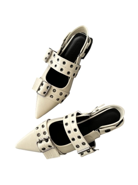 Pointed Toe Dress Shoes Fashion Slingbacks Flats Sophisticated Ballets Flats Women Shoes Suitable for Any Occasion