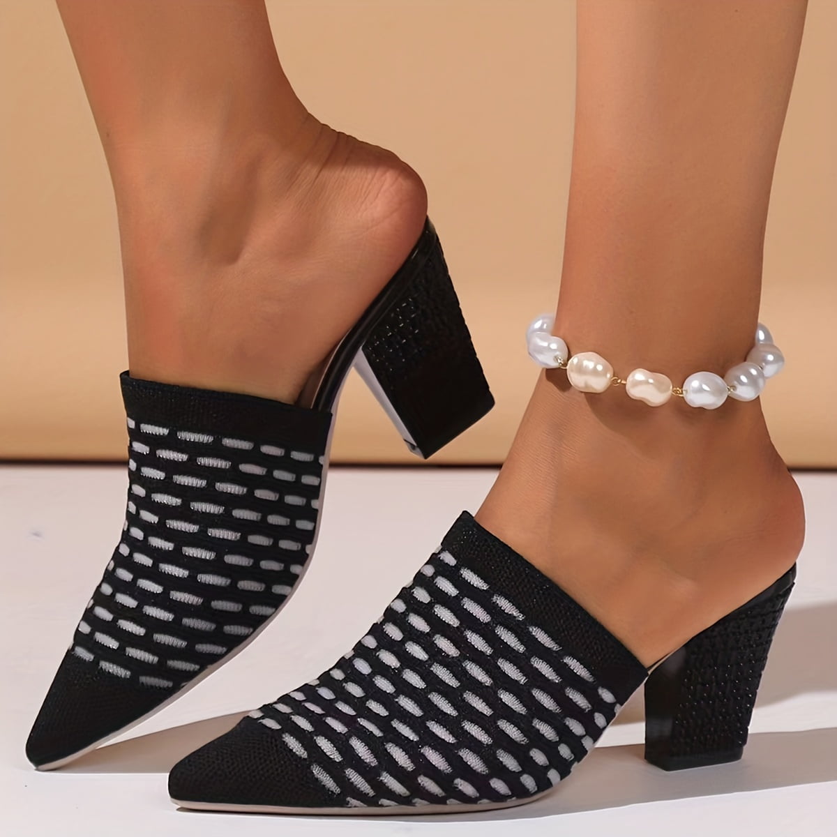 Chunky heel mule shoes online