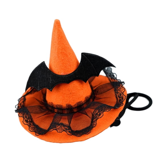 Pointed Witch Hat Shape Hat for Halloween Party Pet Dogs Keep Warm Headwear Winter Halloween Cosplay Accessories