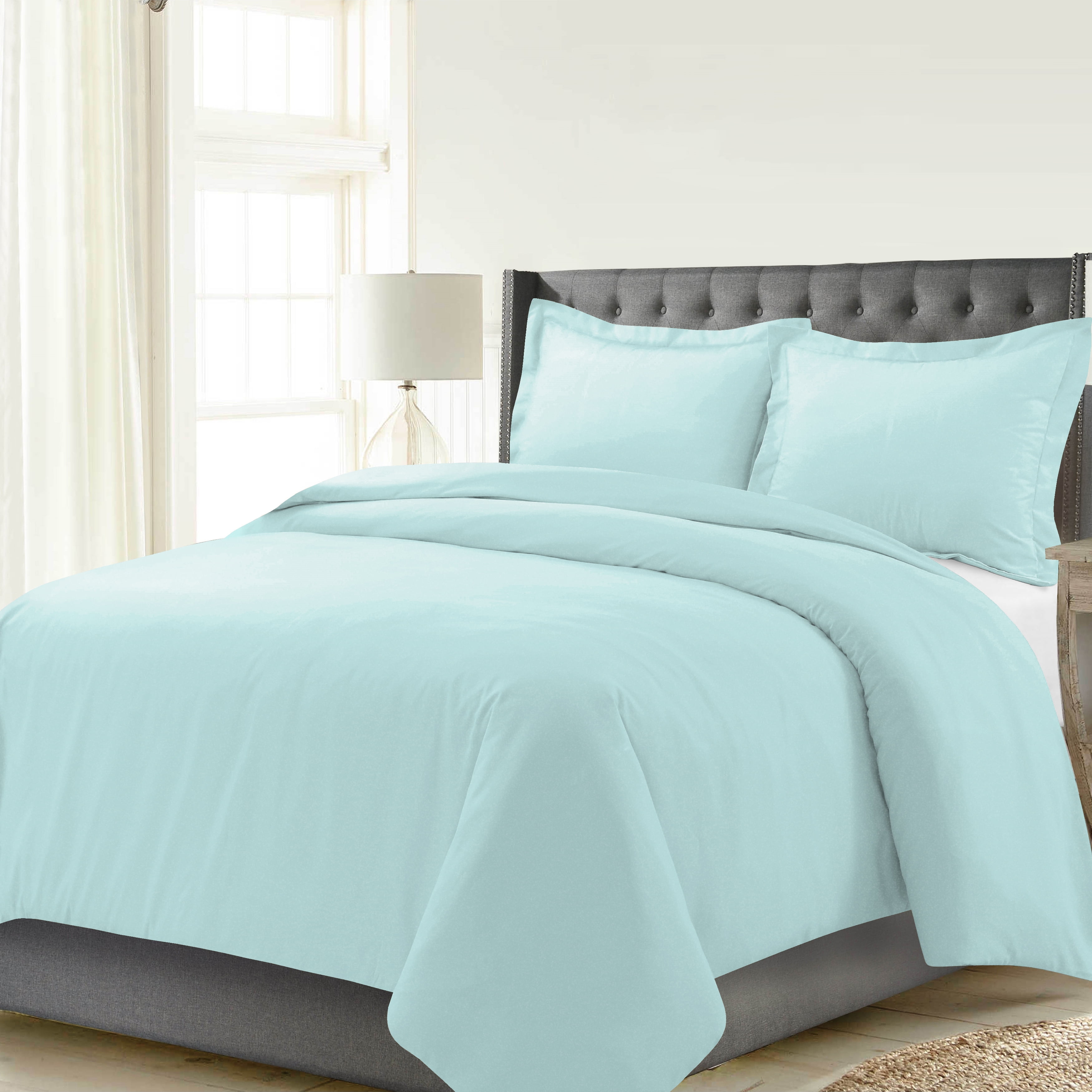 Turquoise Twin/Twin XL Cotton Flannel Duvet Cover Set