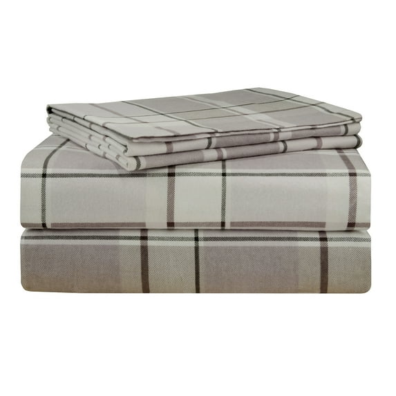 Pointehaven 200 GSM Flannel Sheet Set, California King, Printed, Jensen