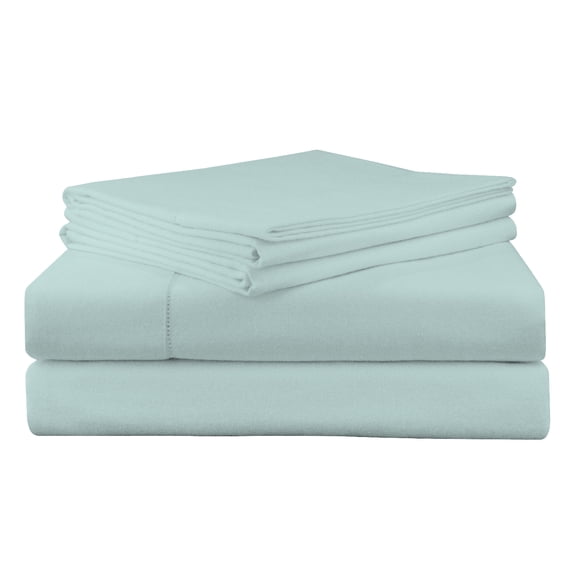 Pointehaven 200 GSM Superior Heavyweight Flannel Cotton Deep Pocket Bed Sheet Set Lagoon Full Cotton,Flannel