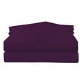 thumbnail image 1 of Pointehaven 200 GSM Flannel Sheet Set, Twin, Solid, Plum, 1 of 8