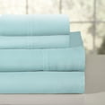 thumbnail image 1 of Pointehaven 200 Thread Count Combed Cotton Percale Aqua 4 pc Sheet Set, Full, 1 of 7