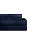 thumbnail image 1 of Pointehaven 200 Thread Count Combed Cotton Percale Estate Blue 4 pc Sheet Set, Queen, 1 of 7
