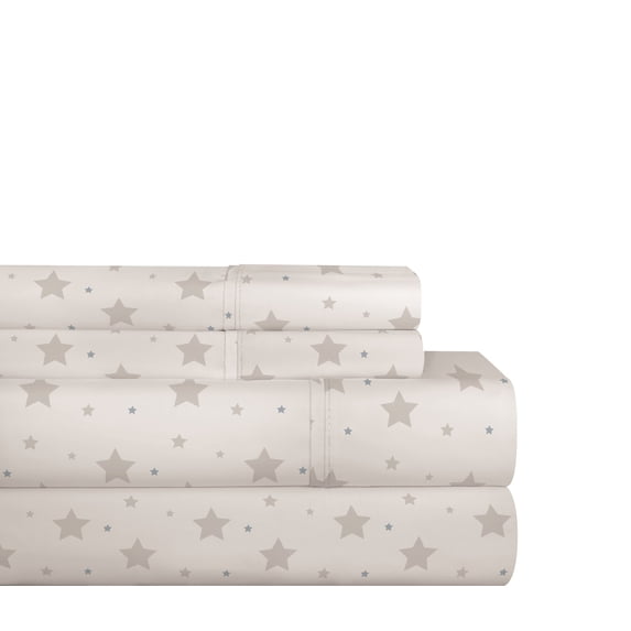 Pointehaven 200GSTARSSTW Sheet Set Twin Grey Stars