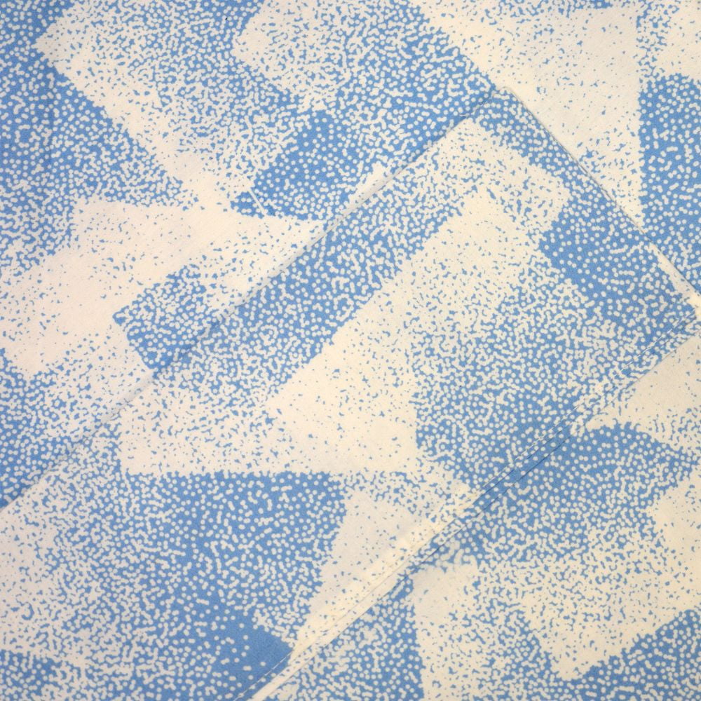 Valentina Blue Abstract Cotton Percale Full Sheet Set