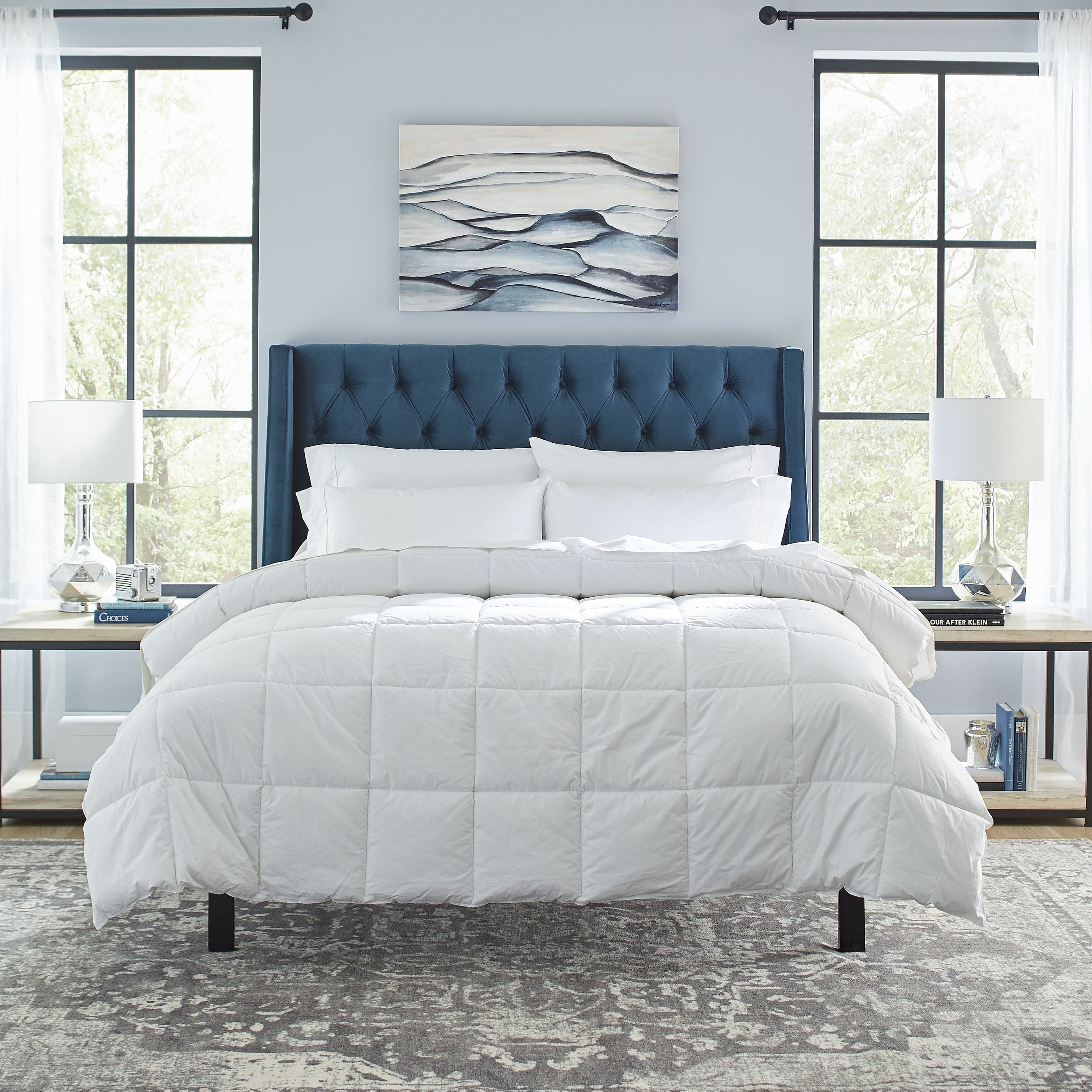 Twin White Cotton Down Alternative Comforter