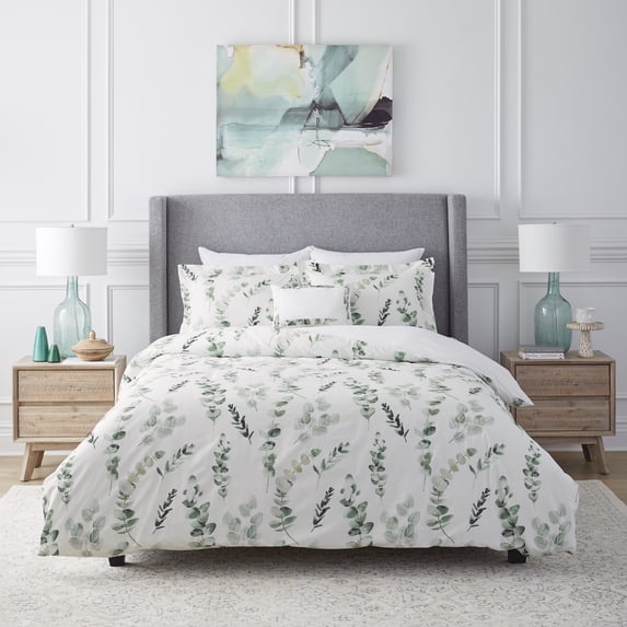 Pointehaven 250TC Eucalyptus Oversized Comforter Set Ensemble Full - Queen 6 Piece
