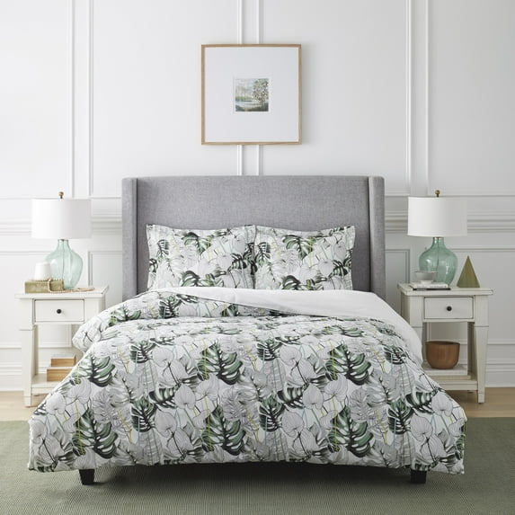 Pointehaven 250TC Monstera Combed Cotton Duvet Set Twin - Twin XL 2 Piece