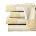 thumbnail image 1 of Pointehaven 300 Thread Count Long Staple Cotton Lace 4 pc Ecru Sheet Set, Full, 1 of 7