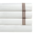thumbnail image 1 of Pointehaven 300 Thread Count Long Staple Cotton Percale Champagne Embroidered Oversized 4 pc Sheet Set, Queen, 1 of 8