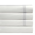 thumbnail image 1 of Pointehaven 300 Thread Count Long Staple Cotton Percale White Embroidered Oversized 4 pc Sheet Set, King, 1 of 8