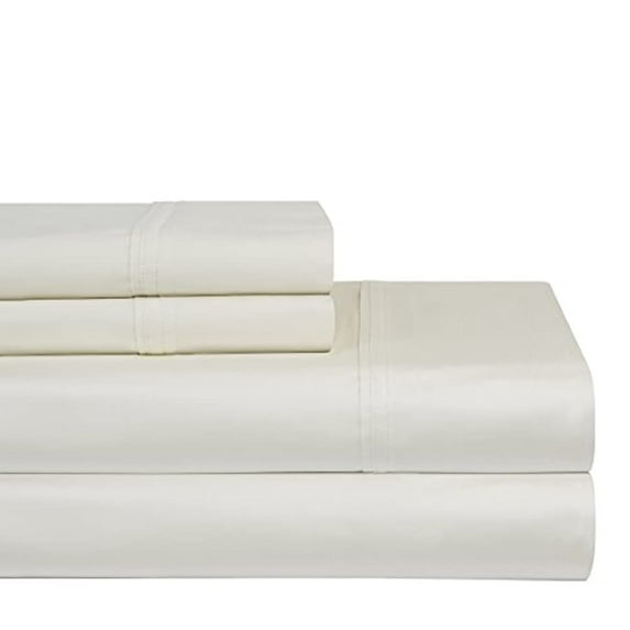 Pointehaven 400 Thread Count Deep Pocket Long Staple Cotton Ivory 4 pc Sheet Set, King